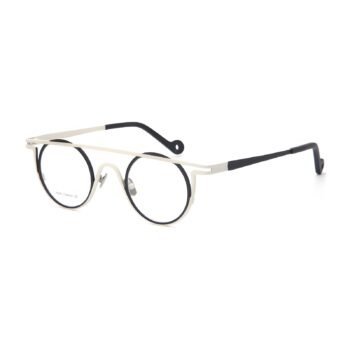 White Circular Eyeglass Frames