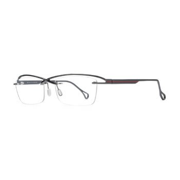 Gray-Semi-Rimless-Titanium-Eyeglass-Frames