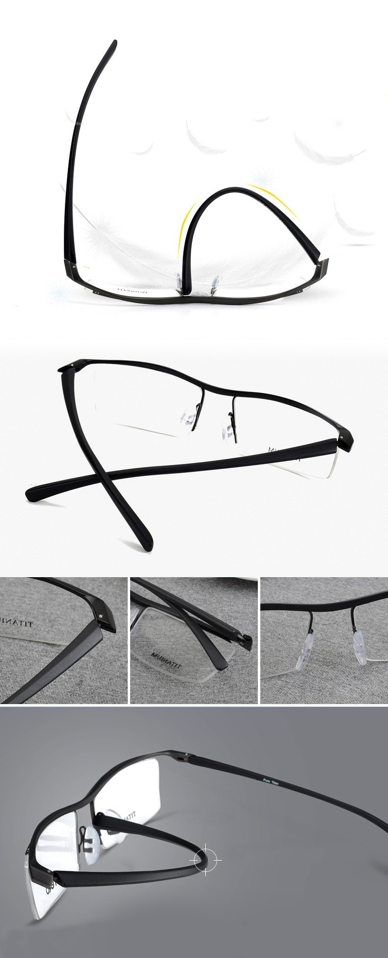 Browline Titanium Eyeglass Frames
