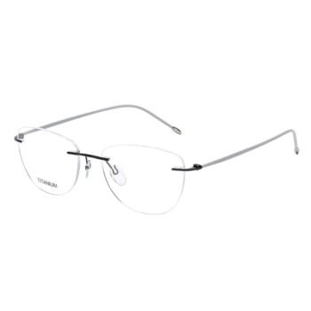 rimless titanium eyeglasses