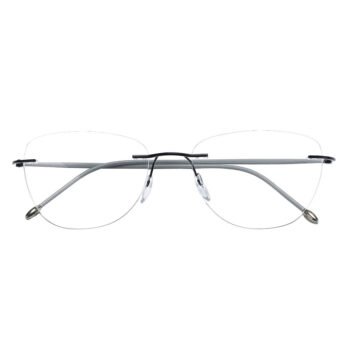 rimless titanium eyeglasses