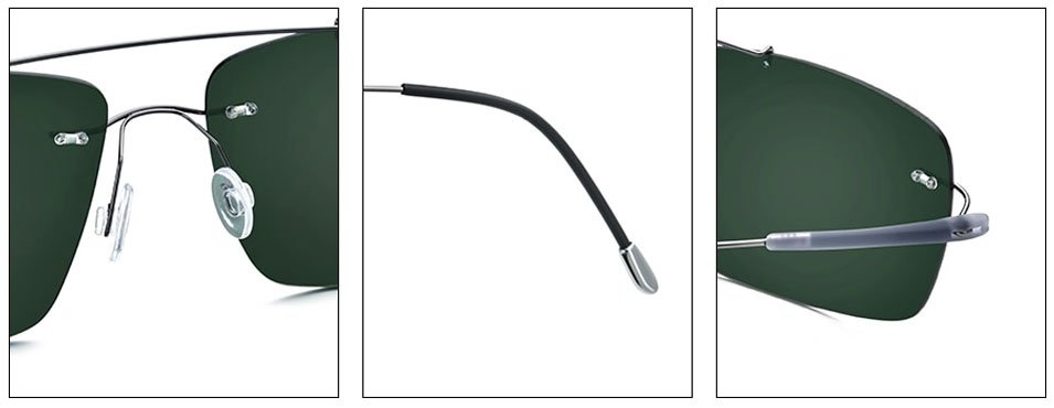 Titanium Rimless Sunglasses