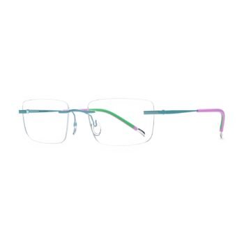 Blue-Rimless-Titanium-Eyeglass-Frames