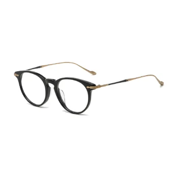 Black Retro-Inspired Wayfarer Optical Frame