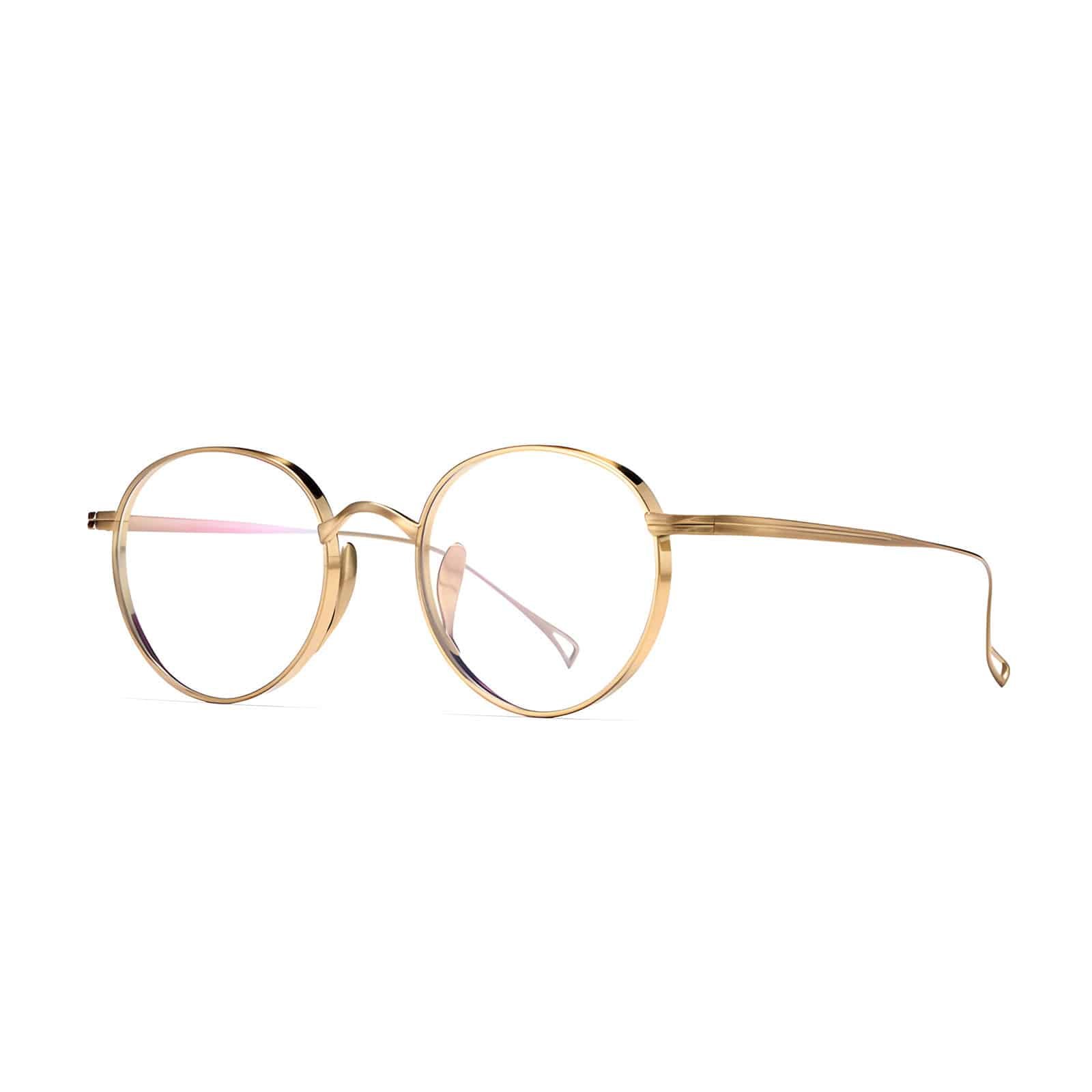 01-Gold-100%-Titanium-Oval-Eyeglass-Frames