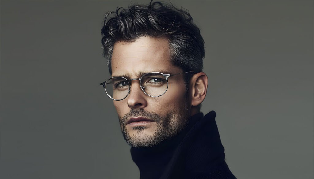 Titanium eyeglasses frames men's