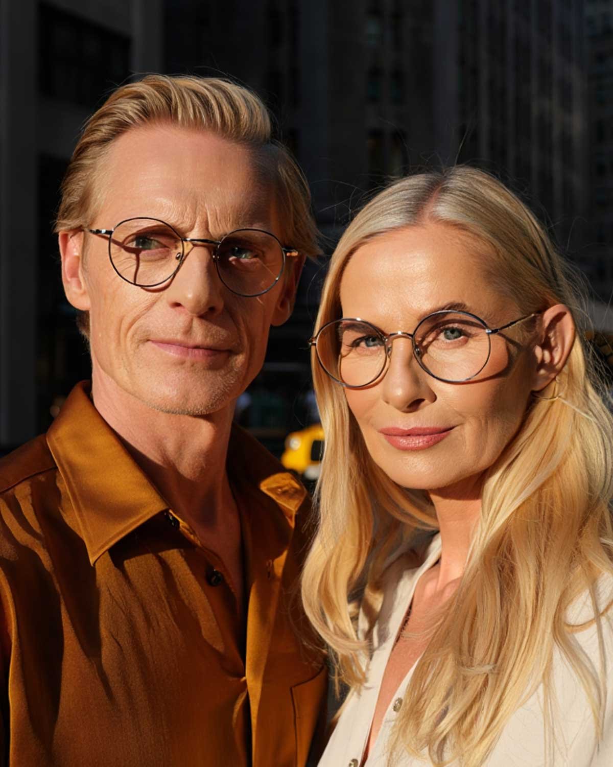 minimalist round titanium glasses London online